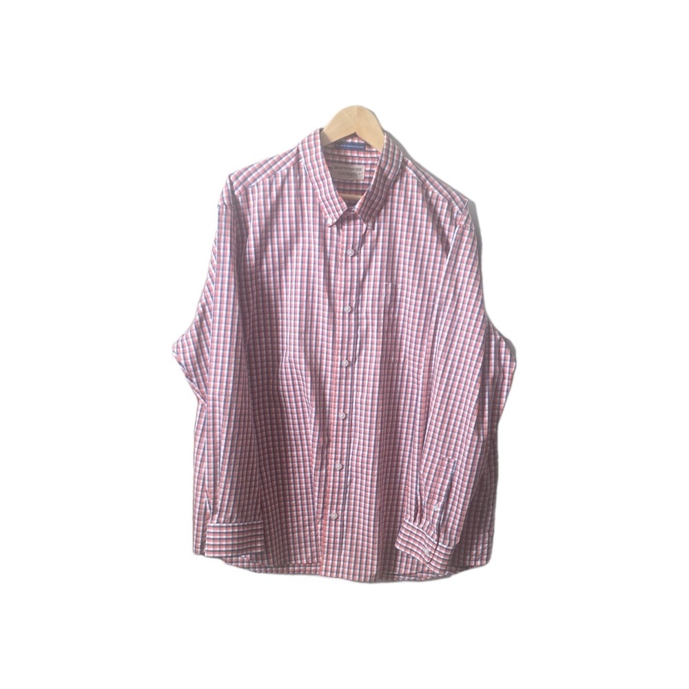 Duluth Trading Co WrinkleFighter MagnaReady Check Button-Down Shirt Men 2XL